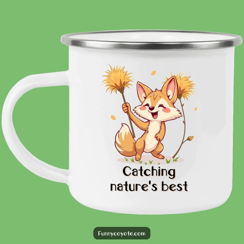 Funny Kawaii Coyote Tumbleweed Camping Mug: Desert Companion, Great Funny Gift