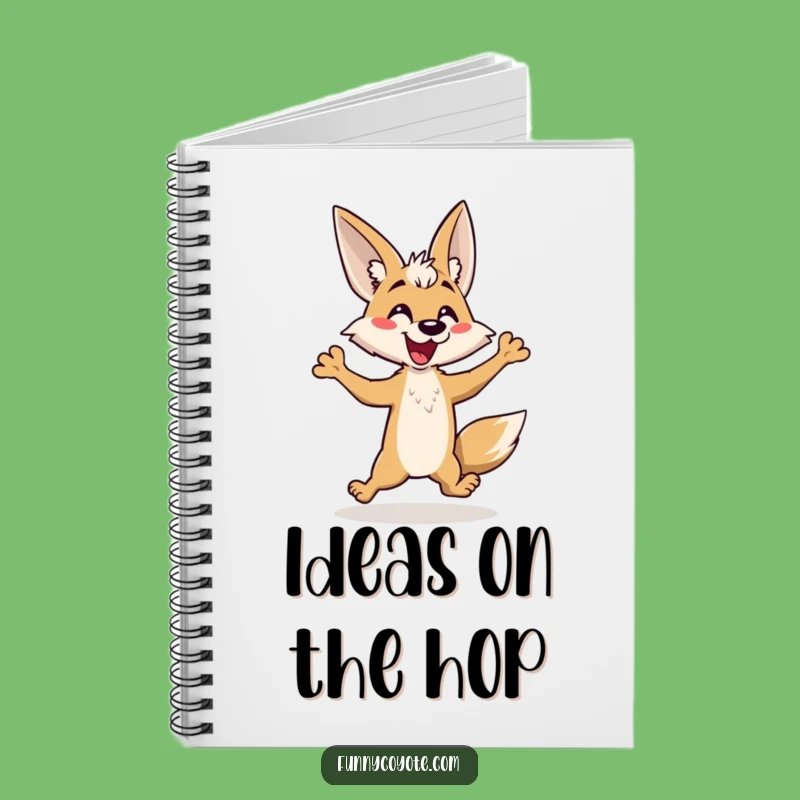 Funny Kawaii Coyote Hop Notebook: Jot Down Ideas with Comical Energy, Perfect Funny Gift