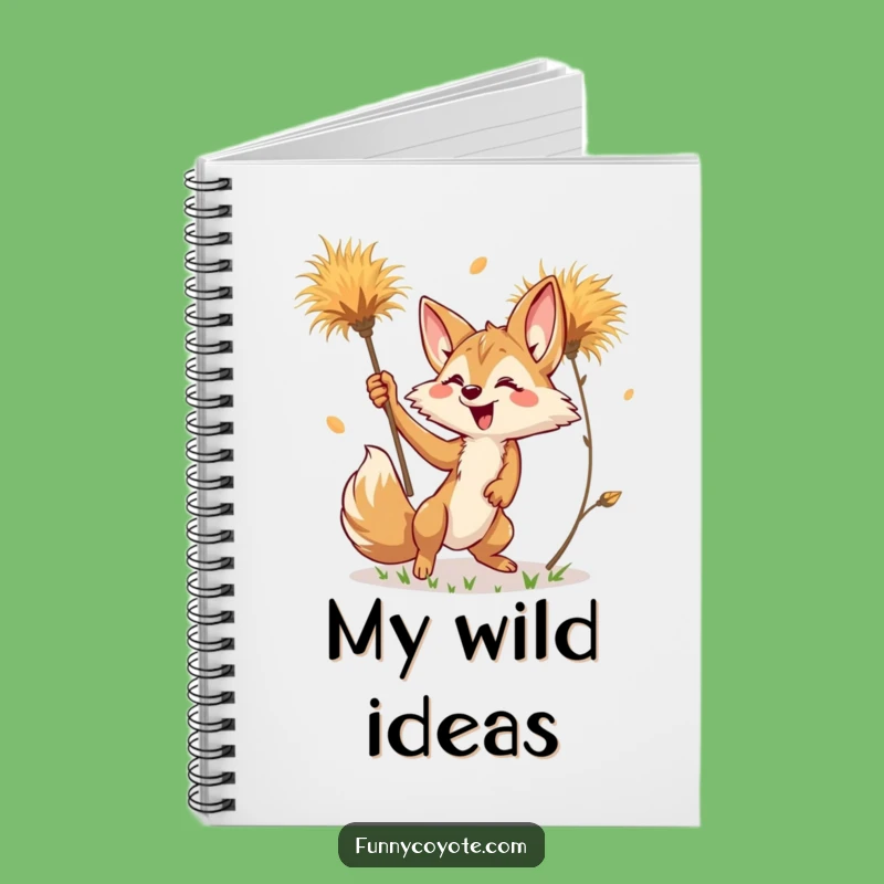 Funny Kawaii Coyote Tumbleweed Notebook: Capture Desert Ideas, Perfect Funny Gift
